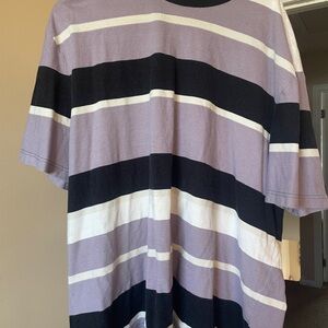 Striped Purple and Black Men's Shirt